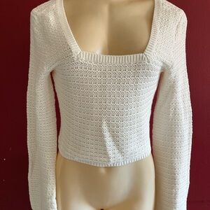 Hollister Cream Knit Sweater
